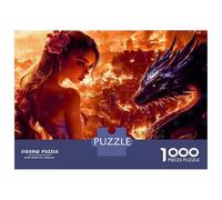 Hard Jigsaw Puzzle for Adults 1000 Pieces Burn It Down Drago! Teenager Puzzles Hands-on Game Staycation Kill Time Great Gift for Gaming 70x50cm/1000pcs