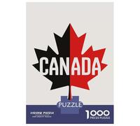 Hard Jigsaw Puzzle for Adults 1000 Pieces Canada Maple Leaf Graphic Teenager Puzzles Hands-on Game Staycation Kill Time Great Gift for Gaming 70x50cm/1000pcs