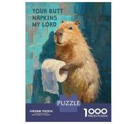 Hard Jigsaw Puzzle for Adults 1000 Pieces Capybara Your Butt Napkins Jigsaw for Adults Hands-on Game Wall Art Birthday Present, Gifts, 52x38cm/1000pcs