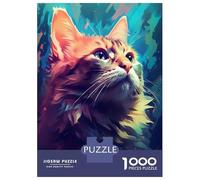 Hard Jigsaw Puzzle for Adults 1000 Pieces Cat Color Puzzles for Adults Family Games Pattern Assembly Challenging To Complete 70x50cm/1000pcs