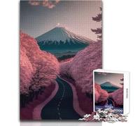 Hard Jigsaw Puzzle for Adults 1000 Pieces Cherry Blossom Japan Art Soothing Quiet Time Enjoyment Strict Precision Standard Play Toy Size 38x26cm