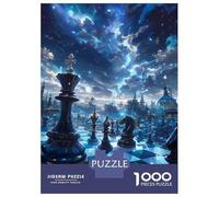 Hard Jigsaw Puzzle for Adults 1000 Pieces Chess in Space Galaxy Adult Jigsaw Relaxing Games Difficult Hard Educational Challenge 70x50cm/1000pcs