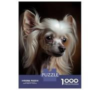 Hard Jigsaw Puzzle for Adults 1000 Pieces Chinese Crested Oil Paint Teenager Puzzles Hands-on Game Staycation Kill Time Great Gift for Gaming 52x38cm/1000pcs