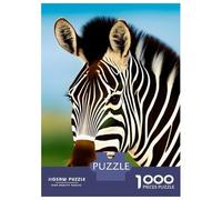 Hard Jigsaw Puzzle for Adults 1000 Pieces Close Up Zebra in A Field Puzzle for Adults Hands-on Game Difficult Hard Birthday Present, Gifts, 70x50cm/1000pcs