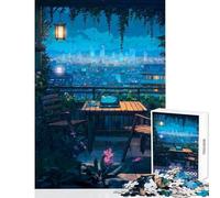 Hard Jigsaw Puzzle for Adults 1000 Pieces Coffee on The Terrace DIY Toys Gift Birthday Practical Game Artists' Collection, Fine Arts Size 50x75cm