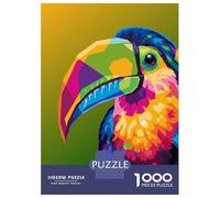 Hard Jigsaw Puzzle for Adults 1000 Pieces Colorful Toucan Portrait Jigsaw Anti-Stress Toys Analysis And Logic Birthday Present, Gifts, 38x26cm/1000pcs
