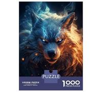 Hard Jigsaw Puzzle for Adults 1000 Pieces Cosmic Celestial Wolf Puzzles for Adults DIY Toys Improve Memory Birthday Present, Gifts, 38x26cm/1000pcs