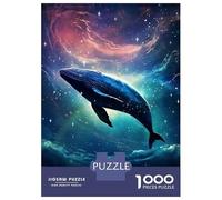 Hard Jigsaw Puzzle for Adults 1000 Pieces Cosmic Starry Whale Teenager Puzzles Hands-on Game Staycation Kill Time Great Gift for Gaming 52x38cm/1000pcs