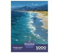 Hard Jigsaw Puzzle for Adults 1000 Pieces Couple Walking on A Beach Puzzles for Adults Brain Teaser Game Analysis And Logic Gifts for Friends And Family 52x38cm/1000pcs