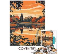 Hard Jigsaw Puzzle for Adults 1000 Pieces Coventry Sunset Landscape Jigsaws for Adults Relaxing Games Staycation Kill Time Birthday Present, Gifts, (size 50x75cm)