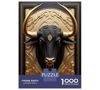 Hard Jigsaw Puzzle for Adults 1000 Pieces Cow Gold Relief Deco Puzzle for Adults Hands-on Game Difficult Hard Birthday Present, Gifts, 70x50cm/1000pcs