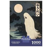 Hard Jigsaw Puzzle for Adults 1000 Pieces Creepy Japanese Ghost Puzzles for Adults DIY Toys Improve Memory Birthday Present, Gifts, 52x38cm/1000pcs