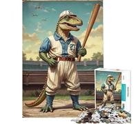 Hard Jigsaw Puzzle for Adults 1000 Pieces Cretaceous Dino Champ Difficult And Challenge Home Art Decor Family Game for And from 14 Years And over (50x75cm)