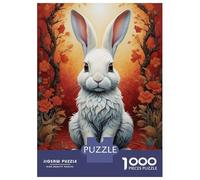 Hard Jigsaw Puzzle for Adults 1000 Pieces Curious Rabbit Puzzles for Adults Family Games Pattern Assembly Challenging To Complete 70x50cm/1000pcs