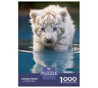 Hard Jigsaw Puzzle for Adults 1000 Pieces Cute Baby Tiger Teenager Puzzles Hands-on Game Staycation Kill Time Great Gift for Gaming 52x38cm/1000pcs