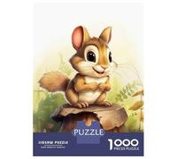 Hard Jigsaw Puzzle for Adults 1000 Pieces Cute Chipmunk Puzzles for Adults DIY Toys Improve Memory Birthday Present, Gifts, 70x50cm/1000pcs