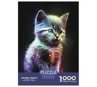 Hard Jigsaw Puzzle for Adults 1000 Pieces Cute Stars Kitten Puzzles for Adults Brain Teaser Game Analysis And Logic Gifts for Friends And Family 38x26cm/1000pcs
