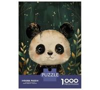 Hard Jigsaw Puzzle for Adults 1000 Pieces Cute Watercolor Panda Bear Jigsaw Brain Teaser Game Analysis And Logic Great Gift for Gaming 38x26cm/1000pcs