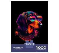 Hard Jigsaw Puzzle for Adults 1000 Pieces Dachshund Puzzle for Adults Hands-on Game Difficult Hard Birthday Present, Gifts, 38x26cm/1000pcs