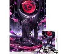 Hard Jigsaw Puzzle for Adults 1000 Pieces Dark Figure in Crimson Pool DIY Toys Gift Birthday Practical Game Artists' Collection, Fine Arts Size 38x52cm
