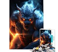 Hard Jigsaw Puzzle for Adults 1000 Pieces Dark Gargoyle Poster Difficult And Challenge Home Art Decor Family Game for And from 14 Years And over (50x75cm)