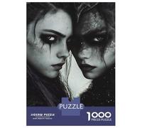 Hard Jigsaw Puzzle for Adults 1000 Pieces Dark Vikings Shielmaid Fantasy Nordic Sisters Jigsaw for Adults Relax Games Difficult Challenge Birthday Present, Gifts, 70x50cm/1000pcs