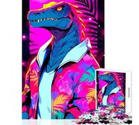 Hard Jigsaw Puzzle for Adults 1000 Pieces Dinosaur Retro Clothes DIY Toys Gift Birthday Practical Game Artists' Collection, Fine Arts Size 38x26cm