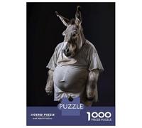 Hard Jigsaw Puzzle for Adults 1000 Pieces Donkey Fat Adult Jigsaw Relaxing Games Difficult Hard Educational Challenge 38x26cm/1000pcs