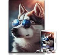 Hard Jigsaw Puzzle for Adults 1000 Pieces Dope Husky Soothing Quiet Time Enjoyment Strict Precision Standard Play Toy Size 50x75cm