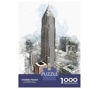 Hard Jigsaw Puzzle for Adults 1000 Pieces Downtown Cleveland Puzzles for Adults Family Games Pattern Assembly Challenging To Complete 70x50cm/1000pcs