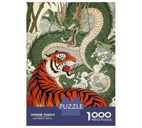 Hard Jigsaw Puzzle for Adults 1000 Pieces Dragon And Tiger Puzzles for Adults Brain Teaser Game Analysis And Logic Gifts for Friends And Family 70x50cm/1000pcs