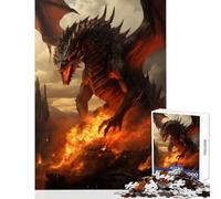 Hard Jigsaw Puzzle for Adults 1000 Pieces Dragon Raising From Hell Home Decoration Toys Funny Gift Family Game Every Piece Is Unique - Size 38x52cm