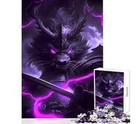 Hard Jigsaw Puzzle for Adults 1000 Pieces Dragon Samurai Warrior DIY Toys Gift Birthday Practical Game Artists' Collection, Fine Arts Size 38x52cm