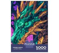 Hard Jigsaw Puzzle for Adults 1000 Pieces Dragons Majesty Jigsaw Brain Teaser Game Analysis And Logic Great Gift for Gaming 70x50cm/1000pcs