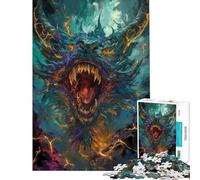 Hard Jigsaw Puzzle for Adults 1000 Pieces Dragon's Roar Fun Activities at Home Pattern Assembly Anti-Stress Toys for And 14 Years And over (38x26cm)