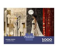 Hard Jigsaw Puzzle for Adults 1000 Pieces Elegant Woman in Gown Jigsaw Brain Teaser Game Analysis And Logic Great Gift for Gaming 70x50cm/1000pcs