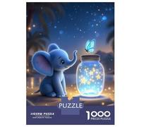 Hard Jigsaw Puzzle for Adults 1000 Pieces Elephant And Star Jar Teenager Puzzles Hands-on Game Staycation Kill Time Great Gift for Gaming 38x26cm/1000pcs