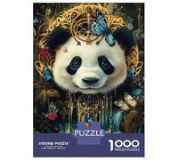 Hard Jigsaw Puzzle for Adults 1000 Pieces Enchanted Panda Majesty Puzzles for Adults Brain Teaser Game Analysis And Logic Gifts for Friends And Family 38x26cm/1000pcs