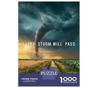 Hard Jigsaw Puzzle for Adults 1000 Pieces Every Storm Will Pass Puzzle for Adults Hands-on Game Difficult Hard Birthday Present, Gifts, 38x26cm/1000pcs