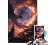 Hard Jigsaw Puzzle for Adults 1000 Pieces Evil Black Phoenix Fun Activities at Home Pattern Assembly Anti-Stress Toys for And 14 Years And over (50x75cm)