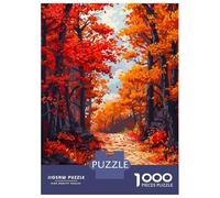 Hard Jigsaw Puzzle for Adults 1000 Pieces Fall Color Trees Pixel Art Adult Puzzles Relax Games Enhance Memory Great Gift for Gaming 70x50cm/1000pcs