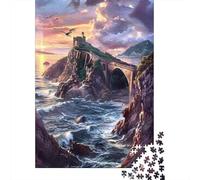 Hard Jigsaw Puzzle for Adults 1000 Pieces Fantasy Castle by The Sea Adult Jigsaw Relaxing Games Difficult Hard Educational Challenge 70x50cm/1000pcs