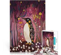 Hard Jigsaw Puzzle for Adults 1000 Pieces Fantasy Penguin Made of wood for ages 14 and over Educational games Home decoration Secret Santa Gifts。size：50x75cm/19.68x29.52inch
