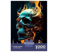 Hard Jigsaw Puzzle for Adults 1000 Pieces Fantasy Skull Puzzle for Adults Hands-on Game Difficult Hard Birthday Present, Gifts, 70x50cm/1000pcs