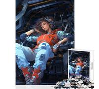 Hard Jigsaw Puzzle for Adults 1000 Pieces Female Hero Toy Wall Decor Art Work Gift Practical Game Artists' Collection, Fine Arts Size 38x52cm