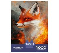 Hard Jigsaw Puzzle for Adults 1000 Pieces Fiery Fox Majesty -3 Jigsaw Brain Teaser Game Analysis And Logic Great Gift for Gaming 38x26cm/1000pcs