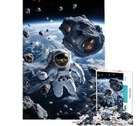 Hard Jigsaw Puzzle for Adults 1000 Pieces Floating Astronaut in Asteroid Field Cosmic Orbit Jigsaws for Adults Family Game But Fun And Humorous Gifts for Friends And Family (Size 50x75cm)