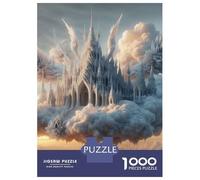 Hard Jigsaw Puzzle for Adults 1000 Pieces Floating Castle in The Clouds Adult Jigsaw Puzzle Relax Games Enhance Memory Educational Challenge 52x38cm/1000pcs