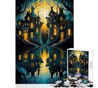 Hard Jigsaw Puzzle for Adults 1000 Pieces Forest Landscape DIY Toys Gift Birthday Practical Game Artists' Collection, Fine Arts Size 38x52cm