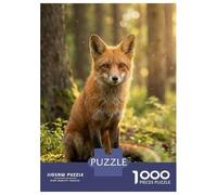Hard Jigsaw Puzzle for Adults 1000 Pieces Fox Portrait in Forest Sunlight Puzzles for Adults Family Games Pattern Assembly Challenging To Complete 70x50cm/1000pcs